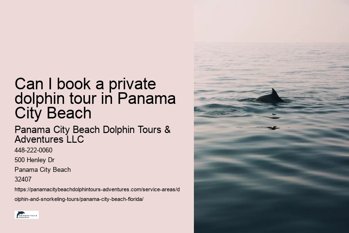 Can I book a private dolphin tour in Panama City Beach